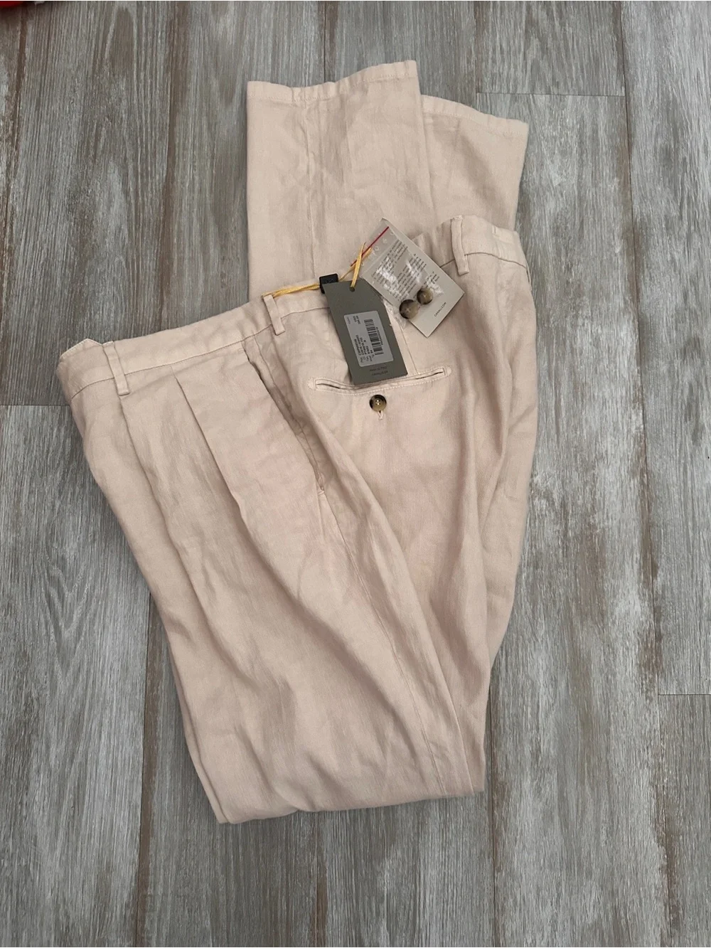 NEW Canali Men's Khaki Pants Metropolitan Fit Size 54 EU/ 36 US Made in Italy